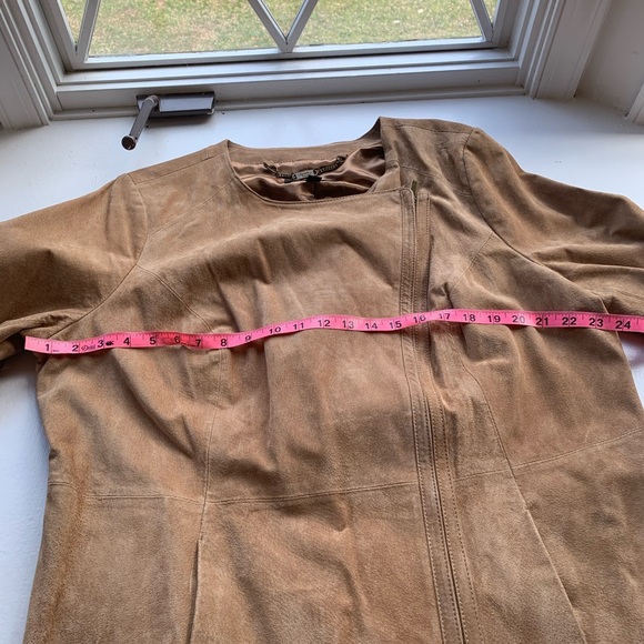 Dennis Basso Suede Tan Jacket size 1X - Picture 13 of 17
